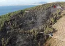 Heybeliada’da yangının bıraktığı hasar havadan görüntülendi
