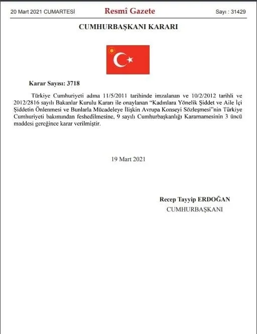 Son dakika: Türkiye İstanbul Sözleşmesi'nden ayrıldı - 1