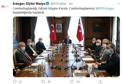 Son dakika: Cumhurbaşkanlığı Yüksek İstişare Kurulu Başkan Erdoğan başkanlığında toplandı