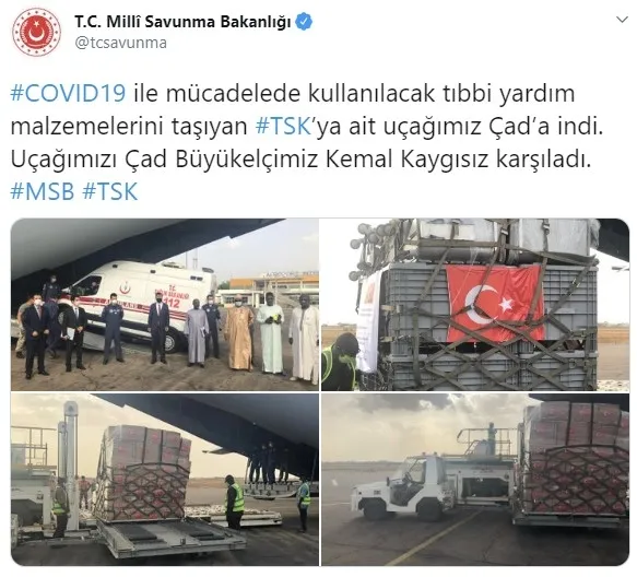 Türkiye’nin yardım uçağı Çad’a ulaştı