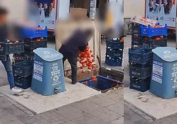 Kasalarca domates çöpe dökülmüştü! O market için harekete geçildi