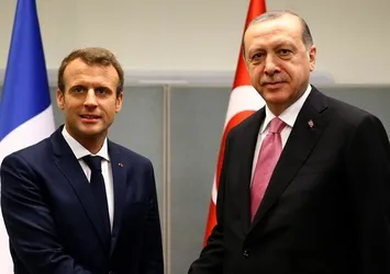 Cumhurbaşkanı Erdoğan, Macron'la görüştü