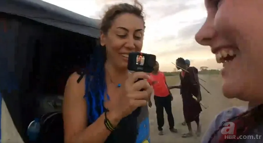YouTuber Nurgül Türk'e Afrika’da kabileden taciz! "Kaç kız kaç!" 14