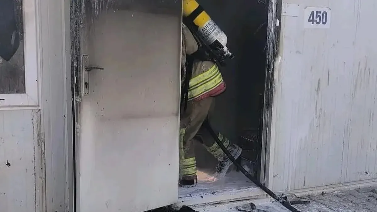 Antakya'da konteyner yangını