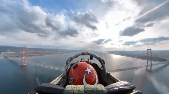 Türk Yıldızları kokpitinden 1915 Çanakkale Köprüsü'nün nefes kesen görüntüleri paylaşıldı - 1