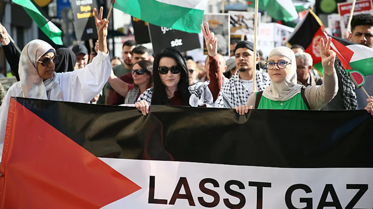 Avusturya'da, İsrail'in Gazze'ye yönelik saldırıları protesto edildi