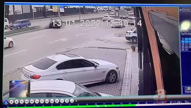 Bursa’da kontrolden çıkan araç karşı geçti! Can pazarı yaşanan kaza kamerada