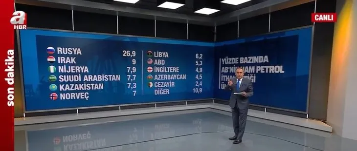 Yüzde bazında AB’nin ham petrol ithal ettiği ülkeler hangisi? En çok petrol ve gaz sahibi ülke hangisi?