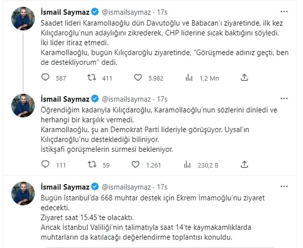 Karamollaoğlu Kılıçdaroğlu için "biat" topluyor iddiası! CHP ve medyası atağa geçti! Akşener'in "kapris yapmayın" uyarısına olay yanıt - 3