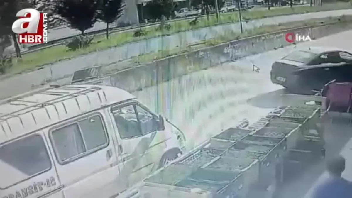 Samsun'da feci kaza kamerada