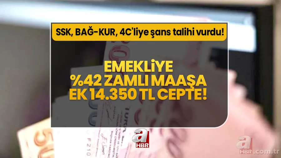 SSK, BAĞ-KUR, 4C'liye şans talihi vurdu! Müjde sabah 7'de geldi! %49.25 zamlı maaşa ek 14.350 TL cepte! 7550, 8125, 10.500 TL alanlar... 1