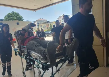 Bursa'da pencere takan işçinin üzerine cam düştü