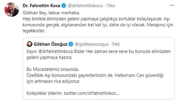 Sağlık Bakanı Fahrettin Koca'dan Athena grubunun solisti Gökhan Özoğuz'a yanıt - 4