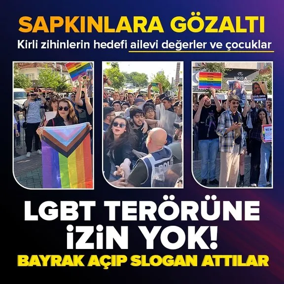 Eskişehir’de LGBT terörüne geçit yok! Bayrak açıp slogan atan sapkınlara gözaltı
