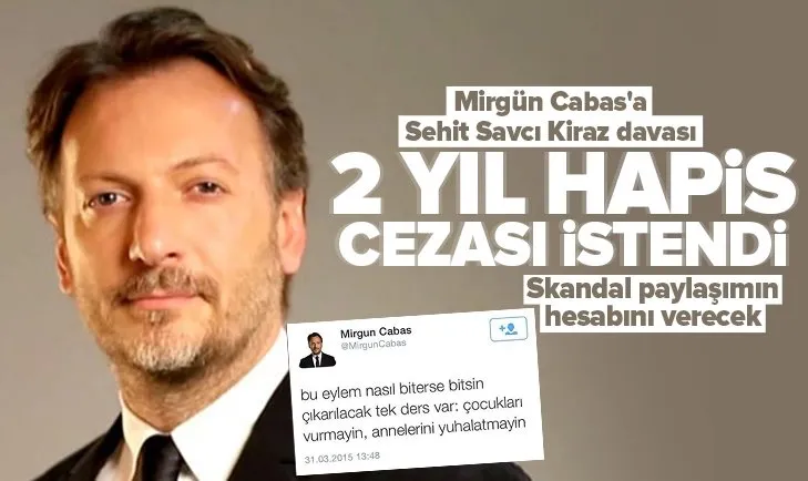 Mirgün Cabas’ın 2 yıl hapsi istendi! Şehit Savcı Kiraz paylaşımı davası