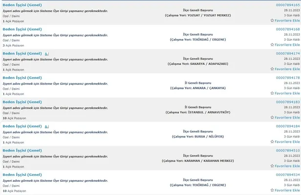 KPSS’SİZ MÜLAKATSIZ 29 BİN İŞÇİ ALINACAK! İŞKUR ilkokul mezunu alım yapacak kurumların listesini ve ilanları açıkladı