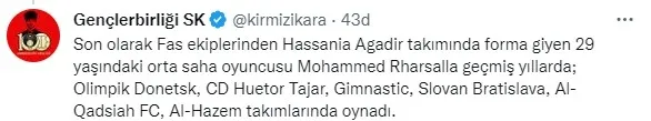 Gençlerbirliği Faslı futbolcu Mohammed Rharsalla'yı renklerine kattı - 3