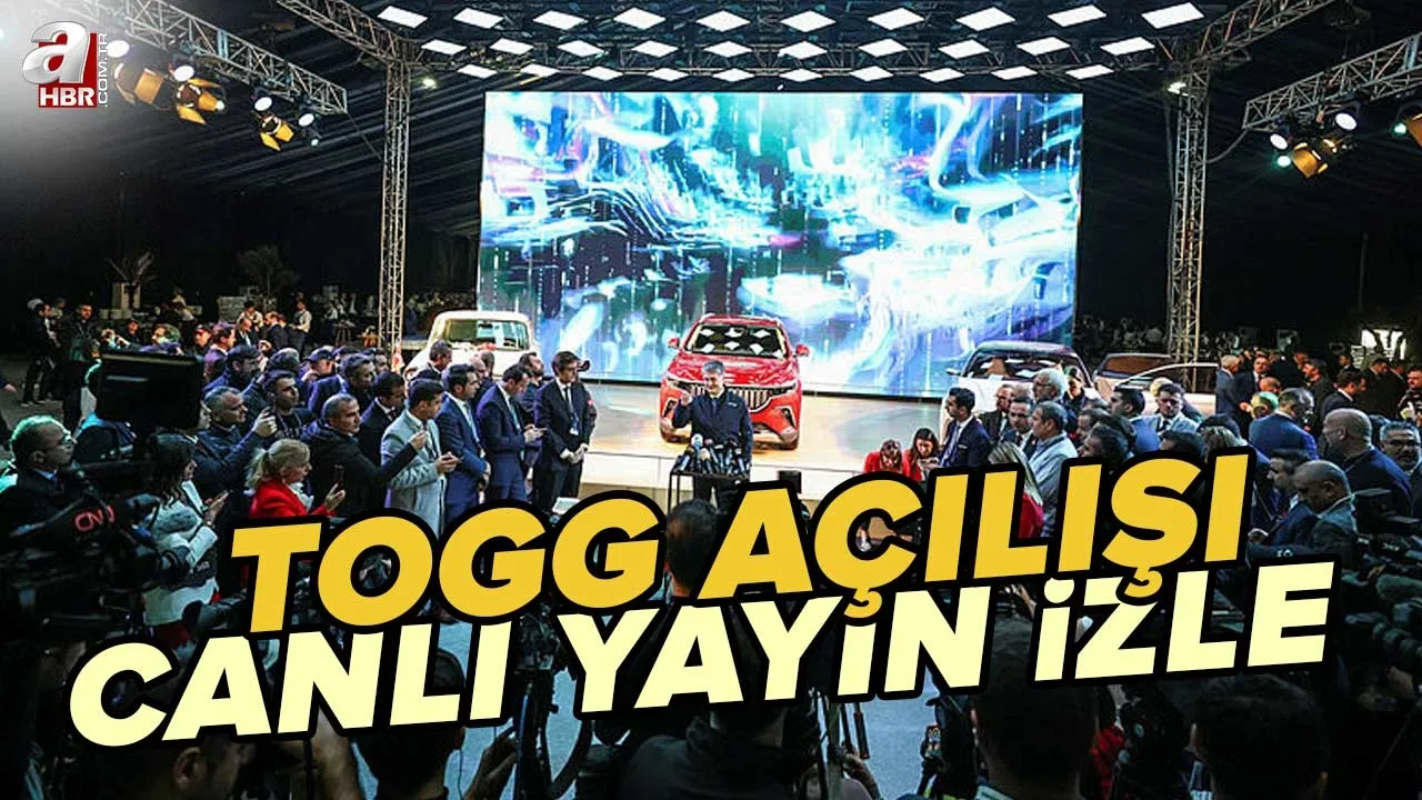 A Haber TOGG CANLI YAYIN İZLE | 29 Ekim yerli otomobil TOGG fabrika açılışı canlı yayın sayfası