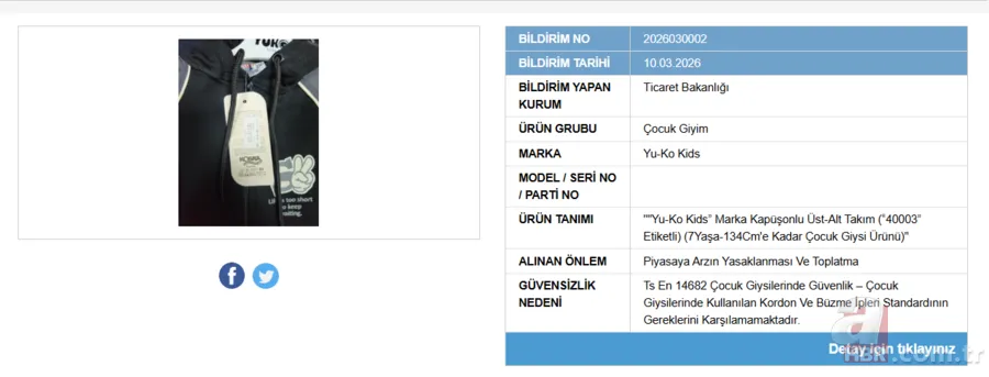 Çocuk giyiminde gizli tehlike: Bakanlık o ürünü ifşa etti, piyasadan toplatılıyor 5