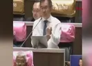 Kürsüye çıkan vekil kendini kesti
