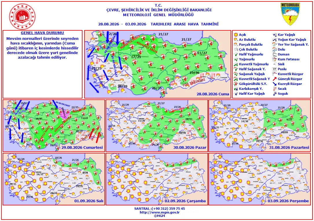 Meteorolojiden hafta sonu için peş peşe uyarılar! İstanbul dahil çok sayıda ilde sağanak ve fırtına alarmı - 5
