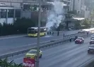 Yenisahrada İETT otobüsü yandı
