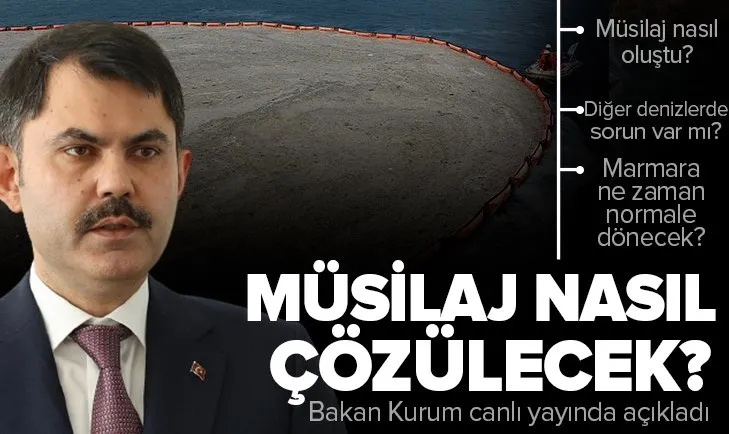 Çevre ve Şehircilik Bakanı Murat Kurum’dan son dakika müsilaj açıklaması! Marmara Denizi eski haline nasıl dönecek? Kanal İstanbul’da son durum