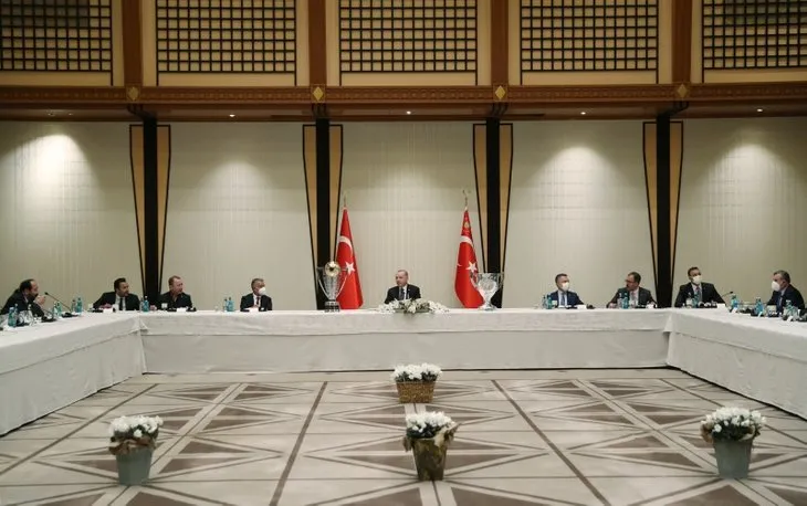 Son dakika | Başkan Erdoğan şampiyon Beşiktaş’ı Külliye’de ağırladı! İşte o görüntüler