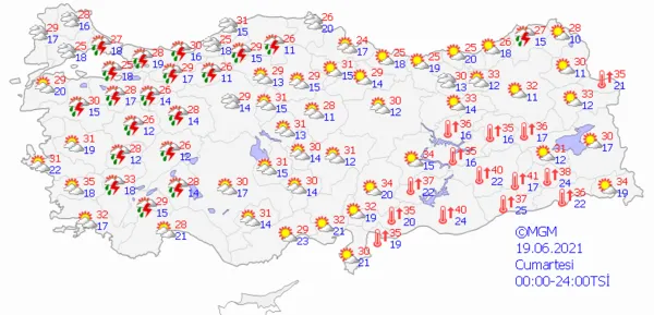 1623772525055.png Meteoroloji Genel Müdürlüğünden İstanbul dahil çok sayıda il için kuvvetli sağanak yağış uyarısı! 5 günlük hava durumu - 8