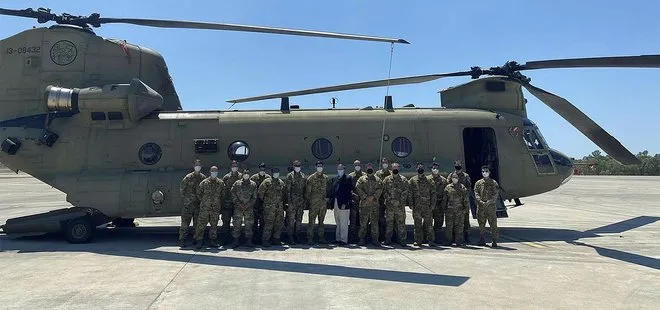 ABD’den Türkiye’ye yangın desteği: 2 helikopter soğutma çalışmalarına katılmak üzere Muğla’ya geldi