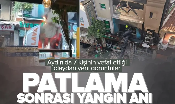 Aydın’daki patlama sonrası yangının ilk anları...