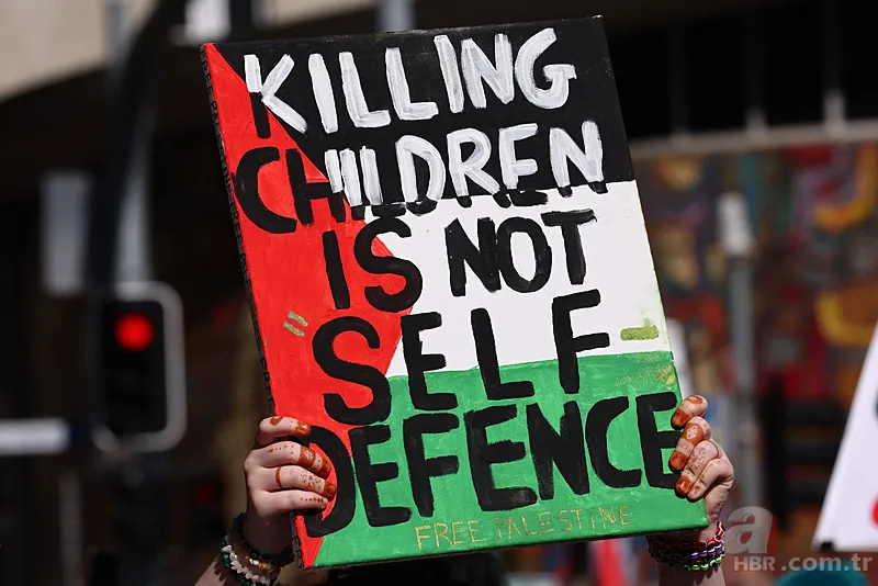 Avustralya'da 10 binler Gazze için ayaklandı! 15