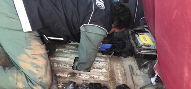47 kilo eroin çıktı yakıt deposundan çıktı
