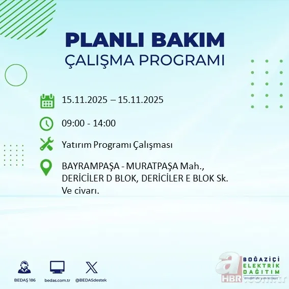 İSTANBUL’UN O İLÇELERİ! 8 saatlik kesintiye hazır olun: Elektrikler ne zaman gelecek, hangi ilçelerde kesinti olacak? 3