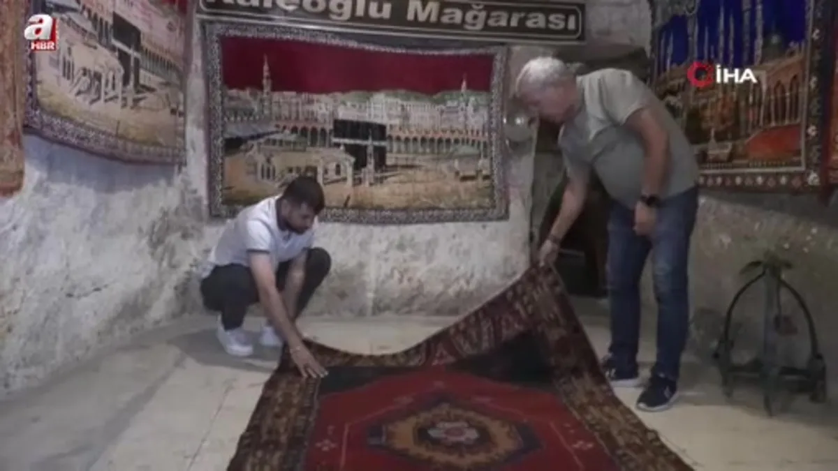 500 yıllık Kaleoğlu Mağarası'ndaki duvar halıları ziyaretçileri hayran bırakıyor