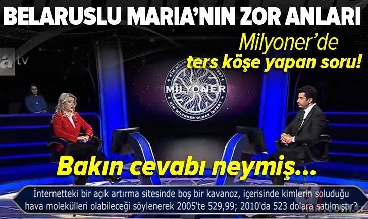 Kim Milyoner Olmak İster’de Maria Konak isimli yarışmacıyı ters köşe yapan soru | Bakın cevabı neymiş...