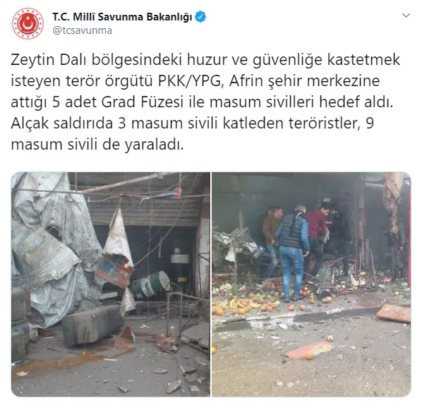 Son dakika: Afrin'de alçak saldırı! Terör örgütü sivilleri hedef aldı - 1