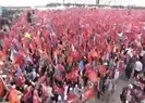 Cumhurbaşkanı Erdoğanın miting alanına inişi