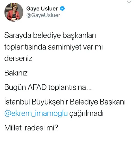 ’Ekrem İmamoğlu’nun AFAD toplantısına çağrılmadığı’ yalanını kimler yaydı?