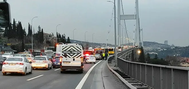 15 Temmuz Şehitler Köprüsü girişindeki kaza trafik yoğunluğu oluşturdu