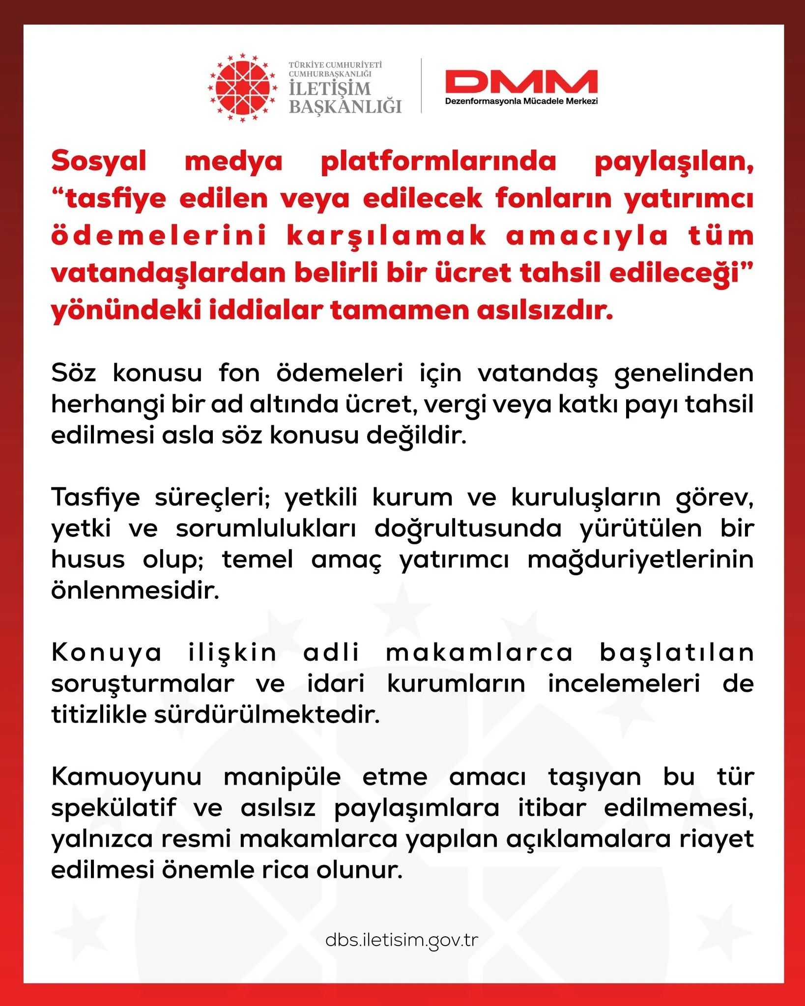 DMM'den fon ödemeleri açıklaması: Vatandaşlardan ücret alınacağı iddiası asılsız