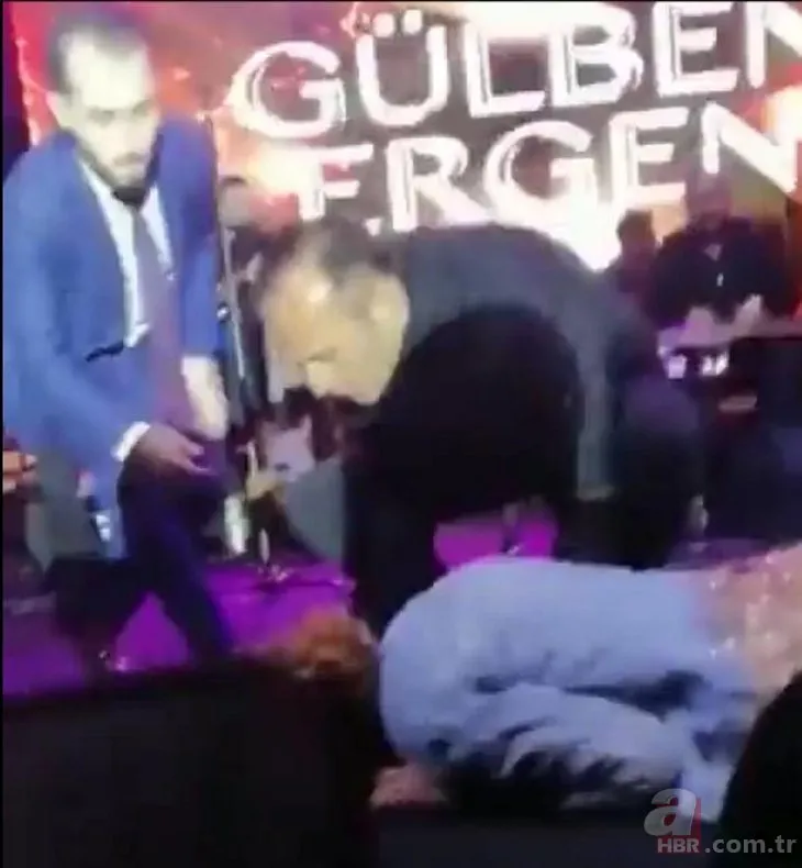 Gülben Ergen Düzcespor kutlamasında sahnede düştü! Hastaneye kaldırıldı