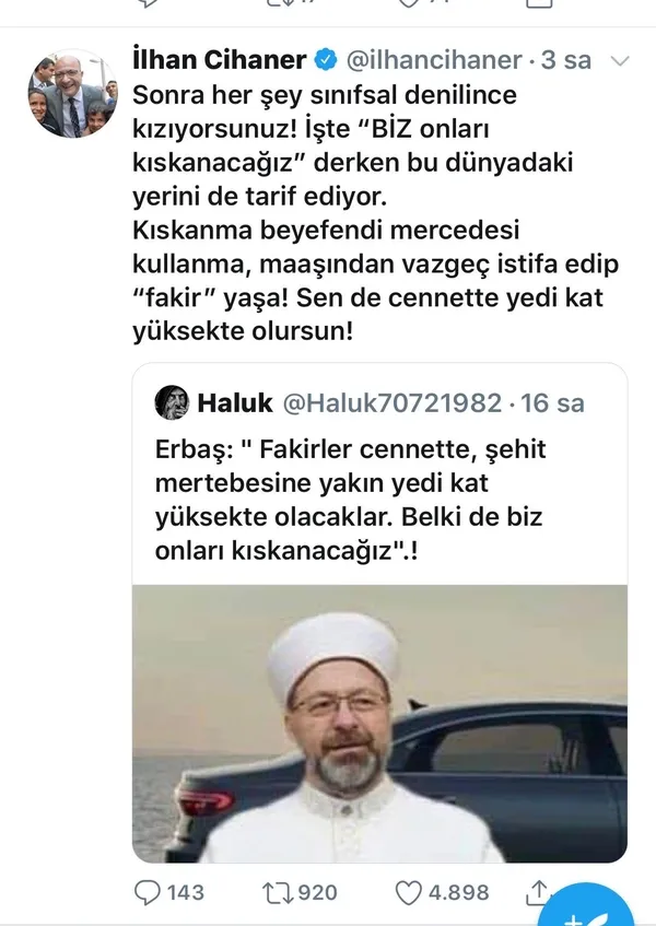Son dakika haberi | Twitter Diyanet İşleri Başkanı Prof. Dr. Ali Erbaş adına yalan ve iftirada bulunan hesabı askıya aldı