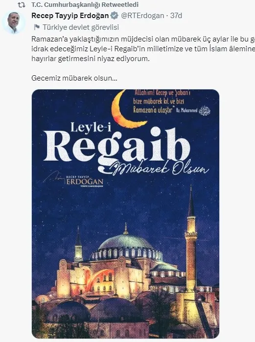 baskan-recep-tayyip-erdogandan-regaip-kandili-mesaji-1674754837100.jpg Başkan Recep Tayyip Erdoğan'dan Regaip Kandili mesajı - 1
