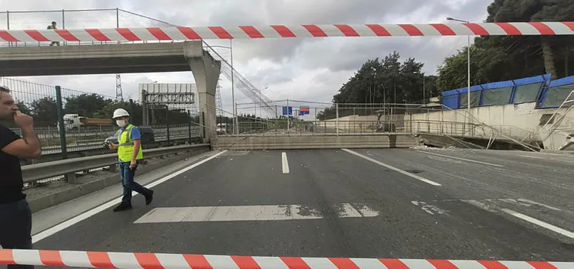 Son dakika: İstanbul Eyüpsultan'da üst geçit çöktü