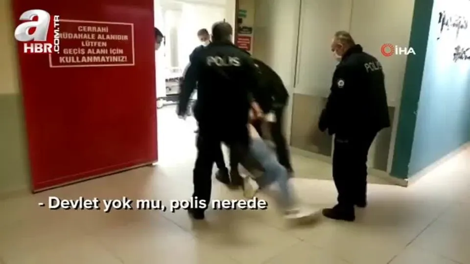 Bursa’da sağlık kontrolünde polise saldırıp hastane kapısını yumruklayan şahıs etkisiz hale getirildi