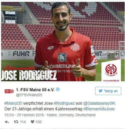 Mainz Jose Rodriguez I Acikladi A Haber Son Dakika Spor Haberleri