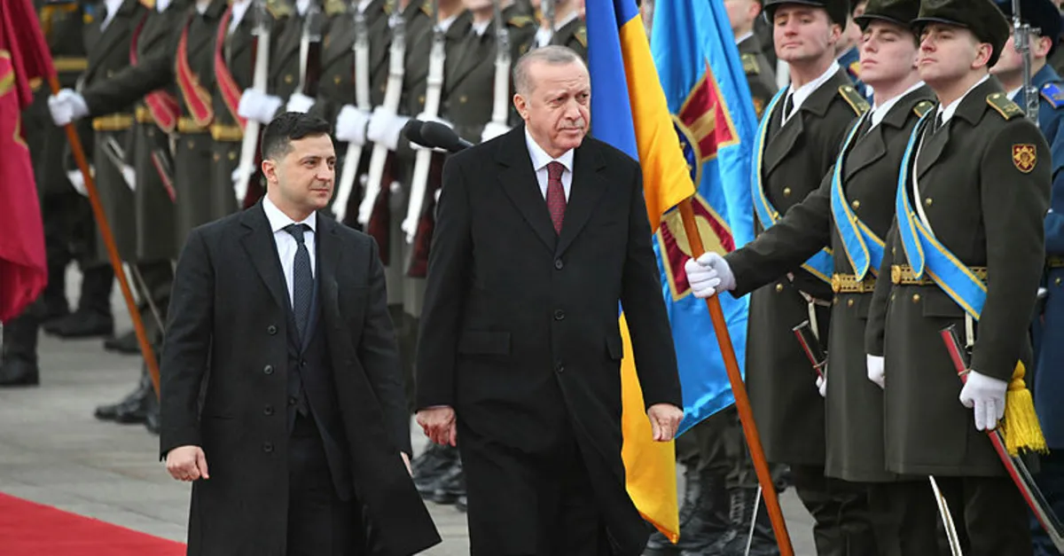 Son dakika: Başkan Erdoğan, Vladimir Zelenskiy tarafından resmi törenle karşılandı