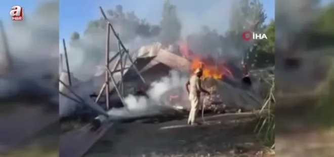 Kemah'ta saman yangını