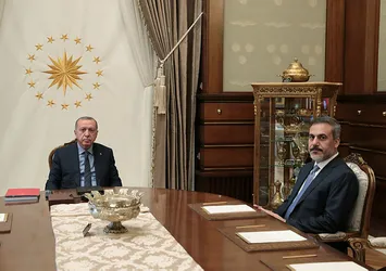 Başkan Erdoğan, Hakan Fidan ile görüştü